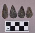 Chipped stone, projectile points, leaf-shaped