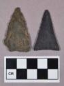 Chipped stone, projectile points, triangular