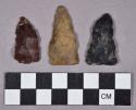 Chipped stone, projectile points, triangular