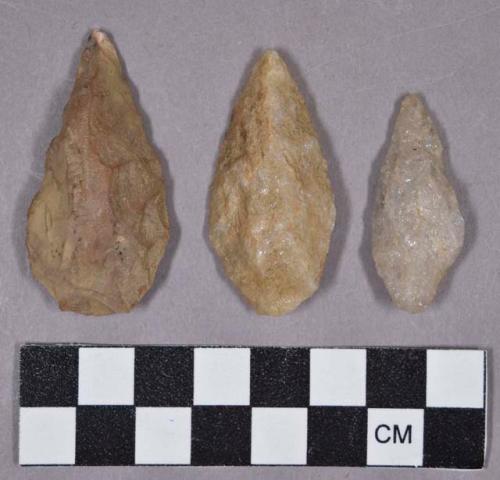 Chipped stone, ovate bifaces and stemmed projectile points