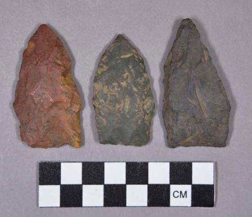 Chipped stone, projectile points, stemmed