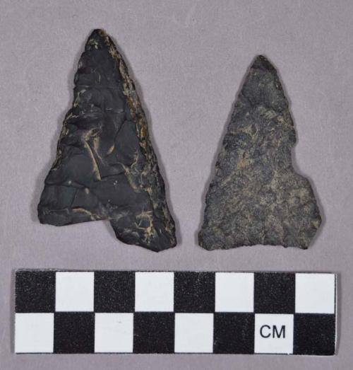 Chipped stone, projectile points, triangular