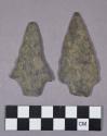 Chipped stone, projectile points, stemmed