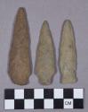 Chipped stone, projectile points, stemmed