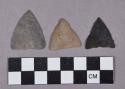 Chipped stone, projectile points, triangular