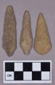 Chipped stone, projectile points, contracting-stemmed