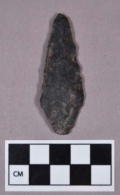 Chipped stone, projectile point, contracting-stemmed