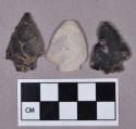 Chipped stone, projectile points, stemmed