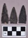 Chipped stone, projectile points, side-notched