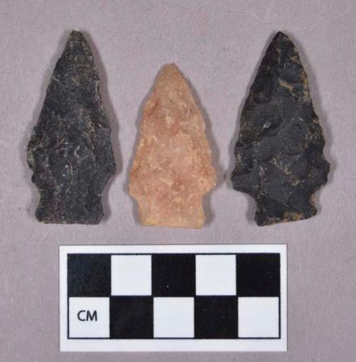 Chipped stone, projectile points, stemmed