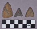 Chipped stone, projectile points, triangular, includes fragments