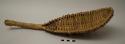 Basketry scoop with handle