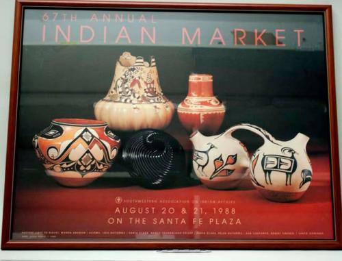 Poster: 67th Annual Indian Market, August 20 & 21, 1988, on the Santa Fe Plaza