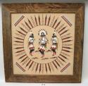 Large sand painting, framed, signed R. N. Benally