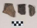 Ceramic, earthenware rim sherds, incised, possibly Ramey incised decoration, shell-tempered