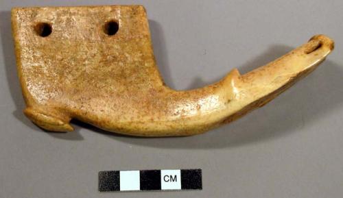 Ivory boat-shaped adze head