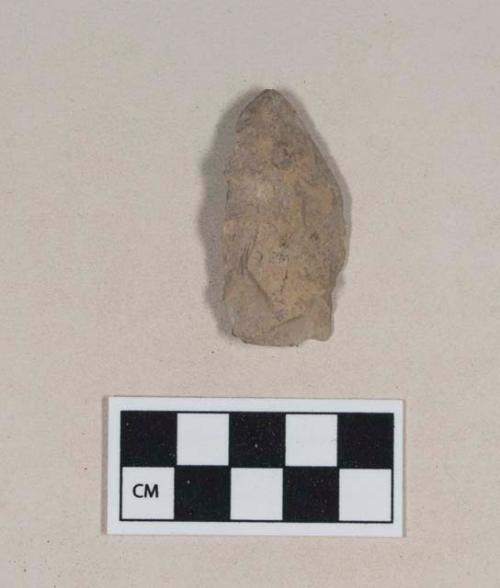 Chipped stone, projectile point, stemmed