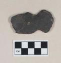 Worked coal object, side-notched