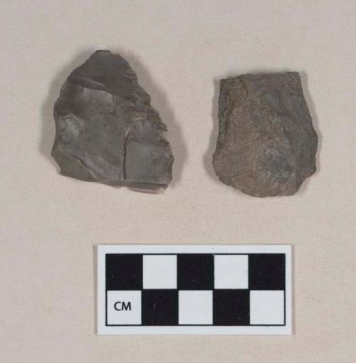 Chipped stone, bifacially worked fragments