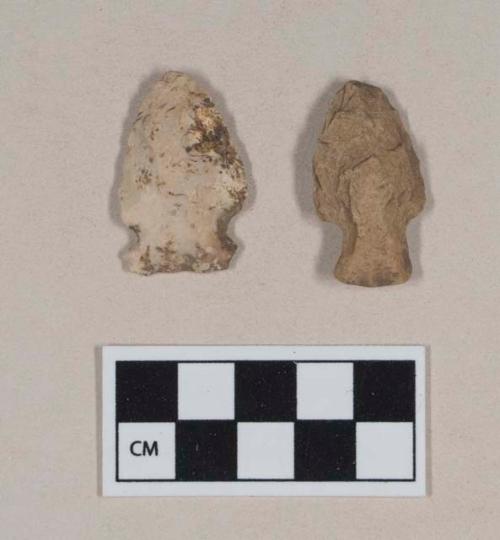 Chipped stone, projectile points, side-notched