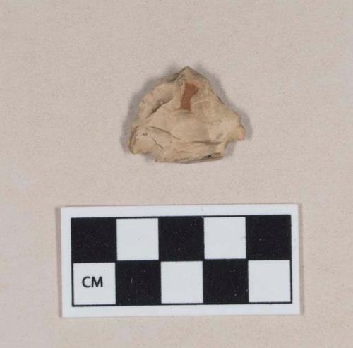 Chipped stone, projectile point, corner-notched, with cortex, fragmented at base