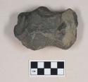 Chipped stone, bifacially worked, pecked groove, possible grooved axe preform