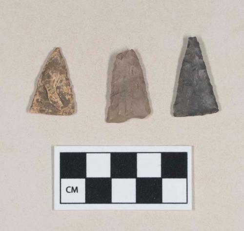 Chipped stone, projectile points, triangular