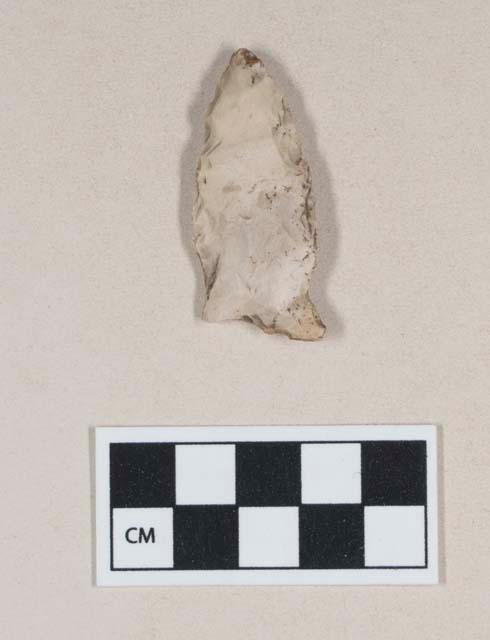 Chipped stone, projectile point, side-notched, fragmented base