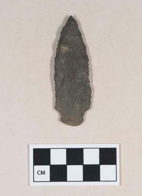 Chipped stone, projectile point, stemmed