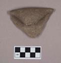Ceramic, earthenware rim sherd with lug, undecorated, shell-tempered