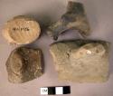 8 miscellaneous body sherds with appendages-1 with incised design