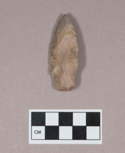 Chipped stone, projectile point, stemmed