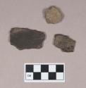 Ceramic, earthenware body sherds, cord-impressed, grit-tempered