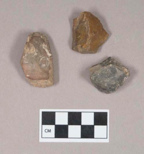 Chipped stone, chipping debris, some with cortex