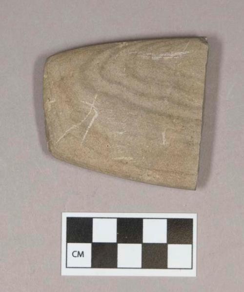 Ground stone, flat object fragment