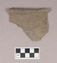 Ceramic, earthenware rim sherd, cord-impressed, shell-tempered