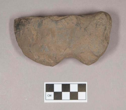 Ground stone, grooved axe fragment