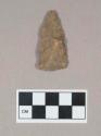 Chipped stone, projectile point, triangular, possible preform