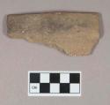 Ceramic, earthenware rim sherd, undecorated, shell-tempered