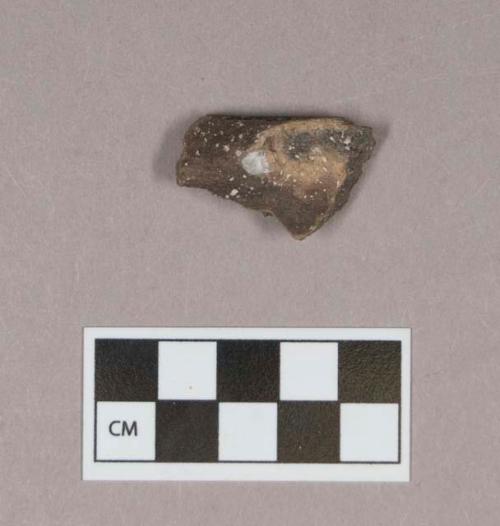 Ceramic, earthenware rim sherd, undecorated, shell-tempered