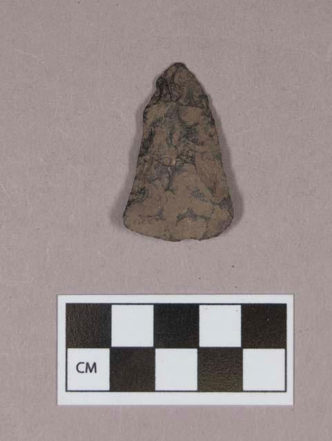 Chipped stone, projectile point, triangular