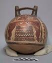 Large vessel covered with polychrome designs