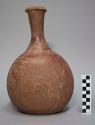 Colonial Chimu pottery vase (highly burnished red ware)