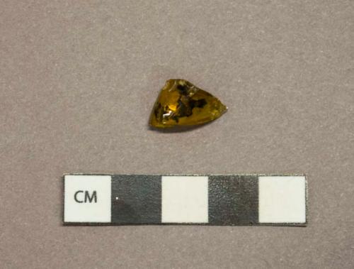 Light amber glass vessel fragment