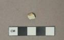 White undecorated pearlware vessel fragment, white paste