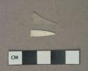 Plastic fragments, 1 colorless fragment, 1 white fragment