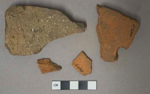 Red ceramic rooftile fragments, visible temper