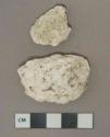 White mortar fragments