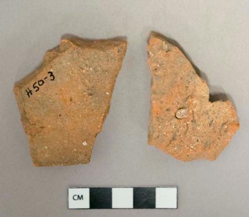 Red ceramic rooftile fragments, visible temper