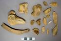 Unidentified mammal bone fragments, 1 fragment calcined